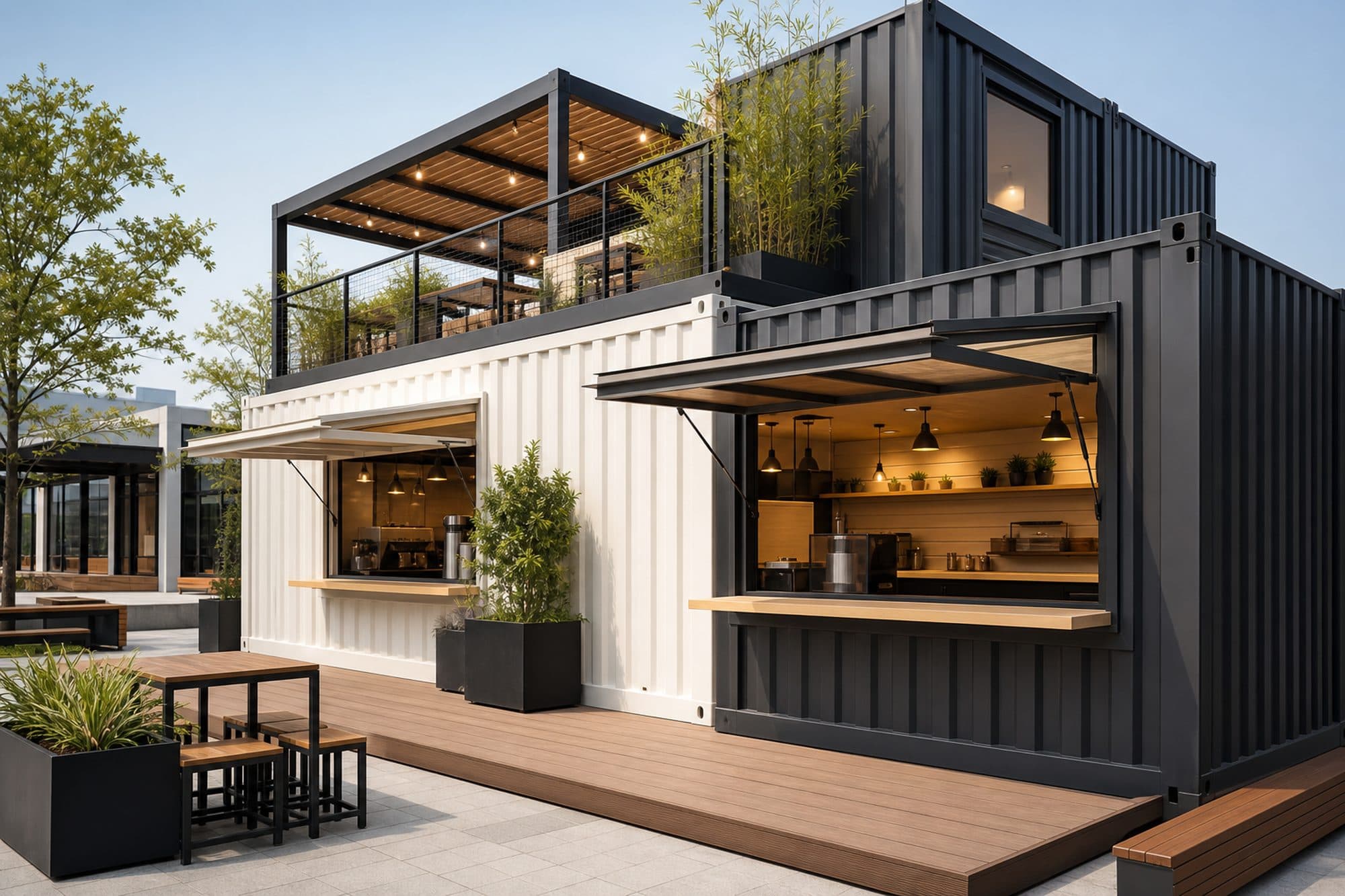 Hình minh hoạ: nhà container tại công trường xây dựng
